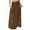 Coffee, variant on Women's Flowy Bohemian Floral Maxi Skirt Casual Summer Beach Long Skirt Elastic Waist Lightweight Tiered Pleated Skirt with Side Slit and Drawstring Waist,Brown 2XL