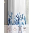 thumbnail image 5 of Nautical Coastal Sheer Curtains 108 Inch Length 2 Panels Set, Summer Ocean Coral Starfish Conch Blue Voile Window Treatment Semi Sheer Long Curtains Drapes for Bedroom/Living Room/Kitchen 52"x108"x2, 5 of 7