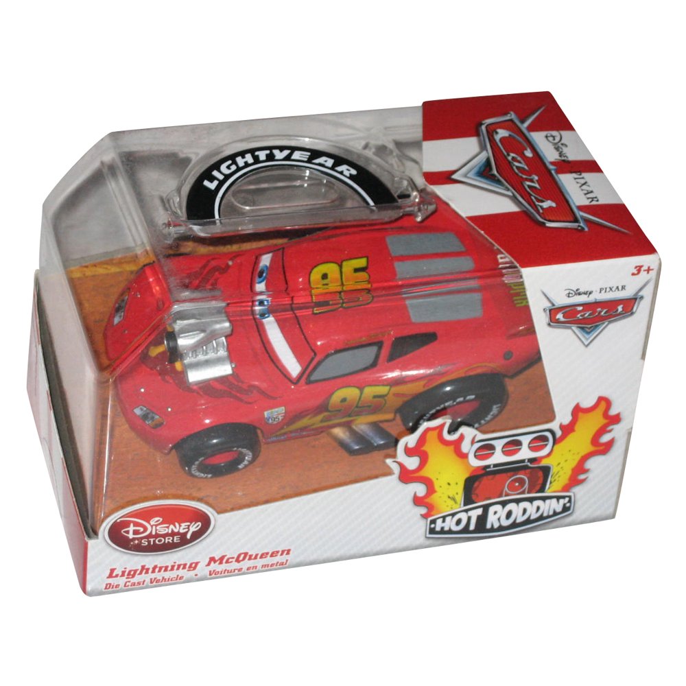 Disney Store Cars Lightning McQueen Hot Roddin 143 DieCast Toy Car