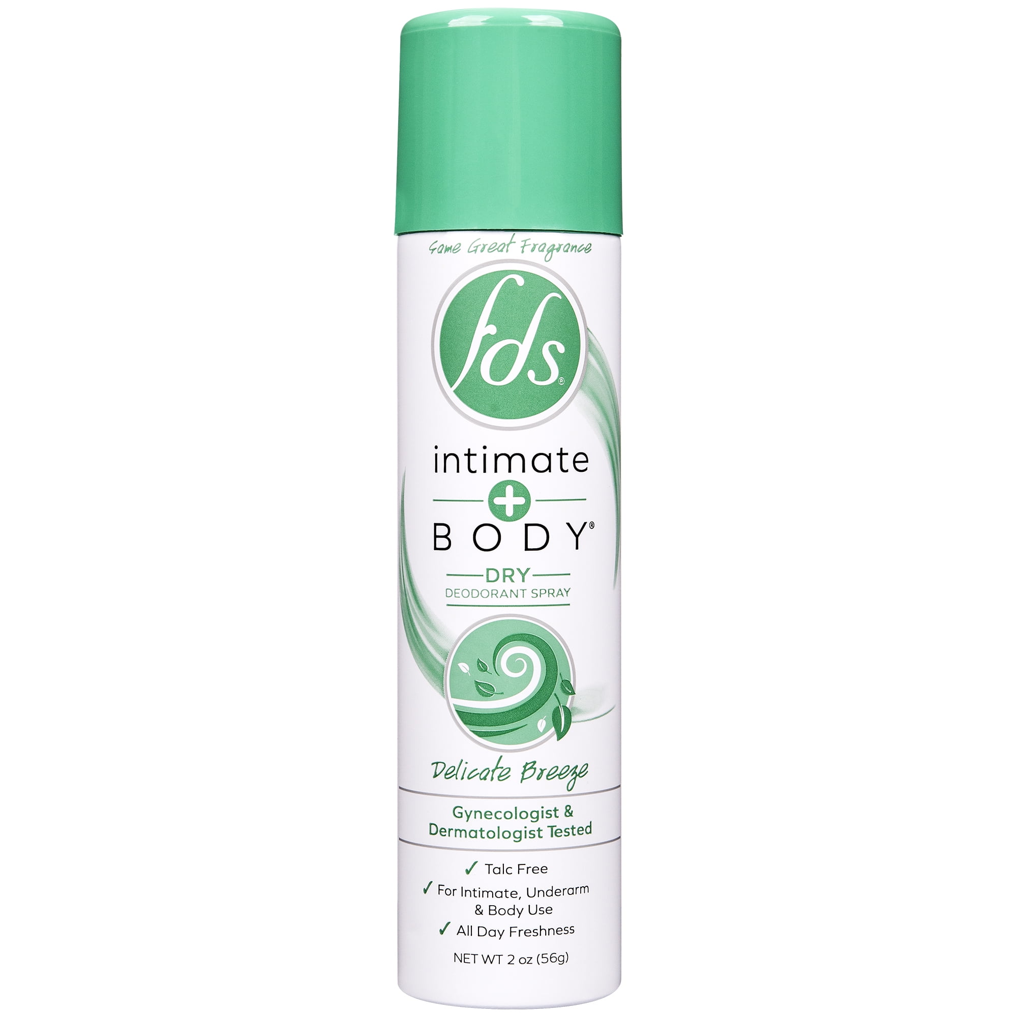 FDS Intimate + Body Dry Feminine Deodorant Spray, Delicate Breeze, 2 Oz