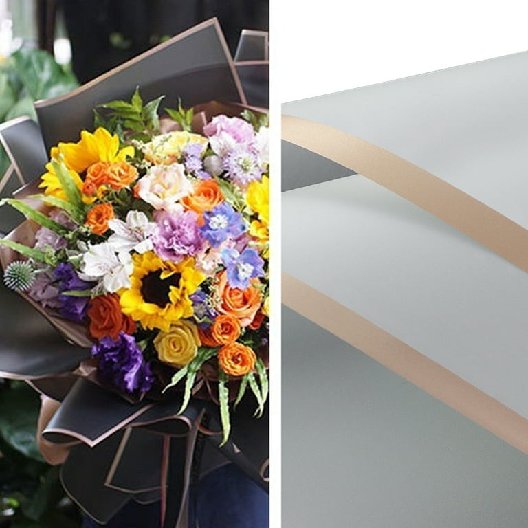 Gold Edge Flower Wrapping Paper,Florist Bouquet Supplies,DIY