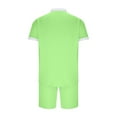 thumbnail image 5 of REORIAFEE Men's Beach Clothes 2 Piece Outfits Sets Casual Vacation Suit Summer Gym Outfits Men's Set Shirt Pockets Zip Neck Short Sleeve Top Shorts Casual Sports Two Piece Set Green M, 5 of 6