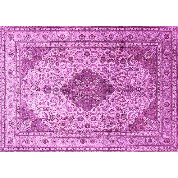Ahgly Company Indoor Rectangle Medallion Pink Traditional Area Rugs, 6' x 9'