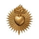 thumbnail image 4 of Corazón Resina Decoración de paredes Cardíacos Escultura de pared de arte decorativo Trabajo de trabajo de pared para el dormitorio de entrada Oro, 4 of 8