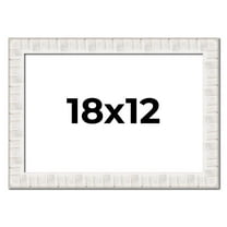 18x12 Frame White Sonoma Rustic Wood Picture Frame | 1.5 Inch Moulding Width | Complete with UV