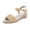 Yellow, variant on Gpaecead Women Open Toe Espadrilles Wedge Sandals Plus Round Toe Canvas Breathable Spring Summer Beach Height Casual Black