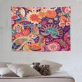 thumbnail image 3 of Vintage Boho Flower Wall Tapestry, Colorful Mandala Botanical Spring Design, 40" x 30" Hanging Decor for Bedroom and Home, 3 of 6