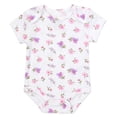 thumbnail image 4 of Baby Essentials Baby Girl 5 Piece Bodysuit Romper Set, Floral Baby Outfit Gift Set, (9 months,Mama's Bestie Purple Floral), 4 of 6