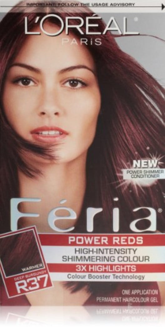 L Oreal Paris Feria Reds High Intensity Shimmering Colour L Oreal Paris Feria Reds High Intensity Shimmering Colour Out Burgundy R37 Warmer 1 Ea Pack Of 3