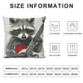 thumbnail image 5 of ONETECH Cute Raccoon Playing Guitar Decorative Throw Pillow Covers Pillows Case Square Cushion Cover Cases Pillowcase Sofa Home Decor for Couch Bed Patio Car, 5 of 5