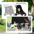 thumbnail image 5 of PawHut 1-Click Foldable Dog Stroller for M-L Dogs, Pet Stroller, Black, 5 of 9