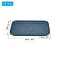 thumbnail image 2 of Uxcell Plastic Fast Food Serving Tray, 9.8" x 6.7" Reusable Cafeteria Serving Tray Dark Blue 3Pack, 2 of 6