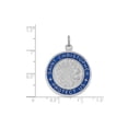 thumbnail image 2 of Sterling Silver Rhodium-Plated Enamel St. Christopher Medal, 2 of 4