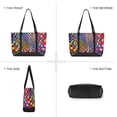 thumbnail image 6 of FORMRS Canvas Laptop Tote Bag for Women with 15.6" Computer Compartments Shoulder Handbag, Colorful Wavy Plaid, 6 of 7