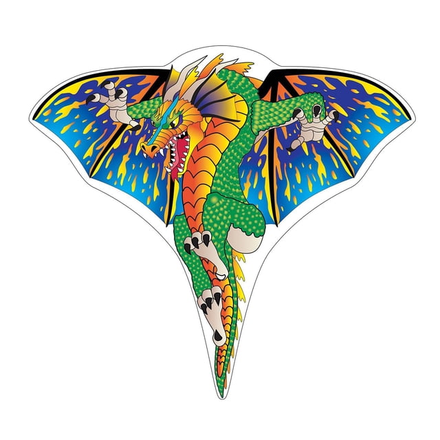 X Kites Dragon 28 Inch Poly Kite. Hunter