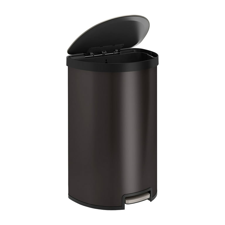 Kohler 45-Liter Semi-Round Slim Compact Plastic Step Waste Basket -  Walmart.com