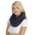 thumbnail image 2 of Basico Adult Chunky Navy Infinity Scarf for Women Circle Loop Knitted Warm Scarf, 2 of 5