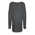 thumbnail image 5 of Deep V-Neck Sweaters for Women Women Fashion Solid Color Long Cross Loose Sleeve Knit Sweater Coat Fall Fashion 2023 Dark Gray, 5 of 5