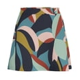 thumbnail image 4 of Abstract Color Block Skirt Womens Leaf Print Vintage Mini Skirts Summer Streetwear High-wa, 4 of 6