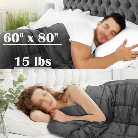 Bestco 60x80" Weighted Blanket Full Queen Size Reduce Stress 15lb