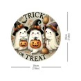thumbnail image 6 of 20X20cm Halloween Wooden Wreath Logo Ornaments Ghost Pumpkin Pendant Wooden Hanging for Home Halloween Decoration Horror Props, 6 of 10