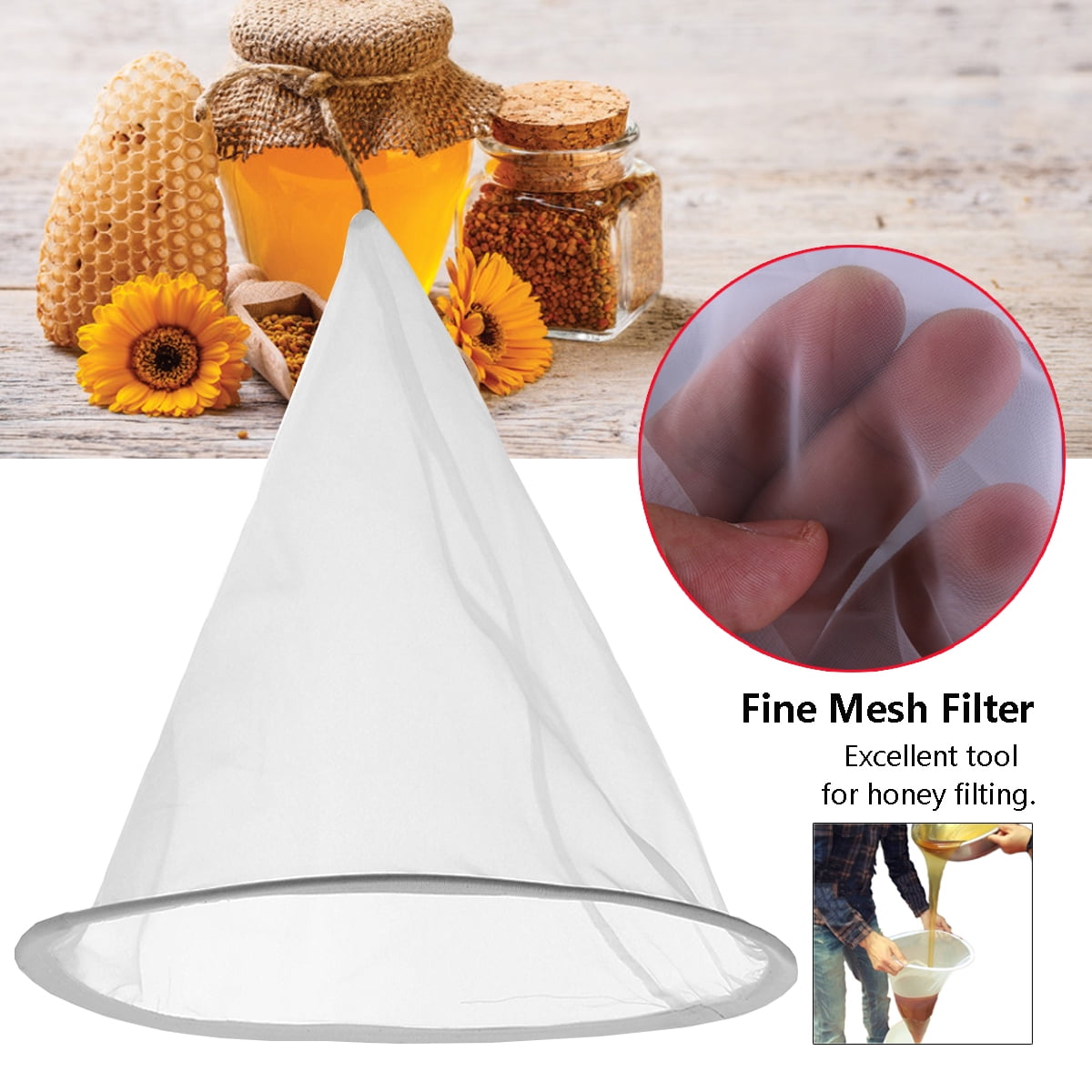 Fiber Beekeeping Honey Net Screen Strainer Apiary Equipment DECO