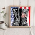 thumbnail image 3 of Cuadros Decorativos 5D bricolaje diamante pintura cuadrado completo taladro EE. UU. bandera botas pared decoración Rhinestone Ndcxsfigh Nuevos Originales, 3 of 8