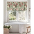 thumbnail image 4 of Retro Pink Red White Flowers Valances for Windows,Kitchen Valance Rod Pocket Short Curtain,Country Floral Art Valance Curtain Window Valances for Bedroom Living Room 42x12in, 4 of 9