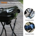 thumbnail image 5 of Portable 2-Burner Propane Gas Grill, Foldable and Stand-up for Backyard Cooking - Brand-Man Grills, Black, 5 of 9