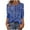 Blue, variant on Tops for Women Trendy Summer 3/4 Sleeve Crew Neck Button Shirts Casual Printed Basic Tee Soft Comfy Clothes (XL, Light Blue)