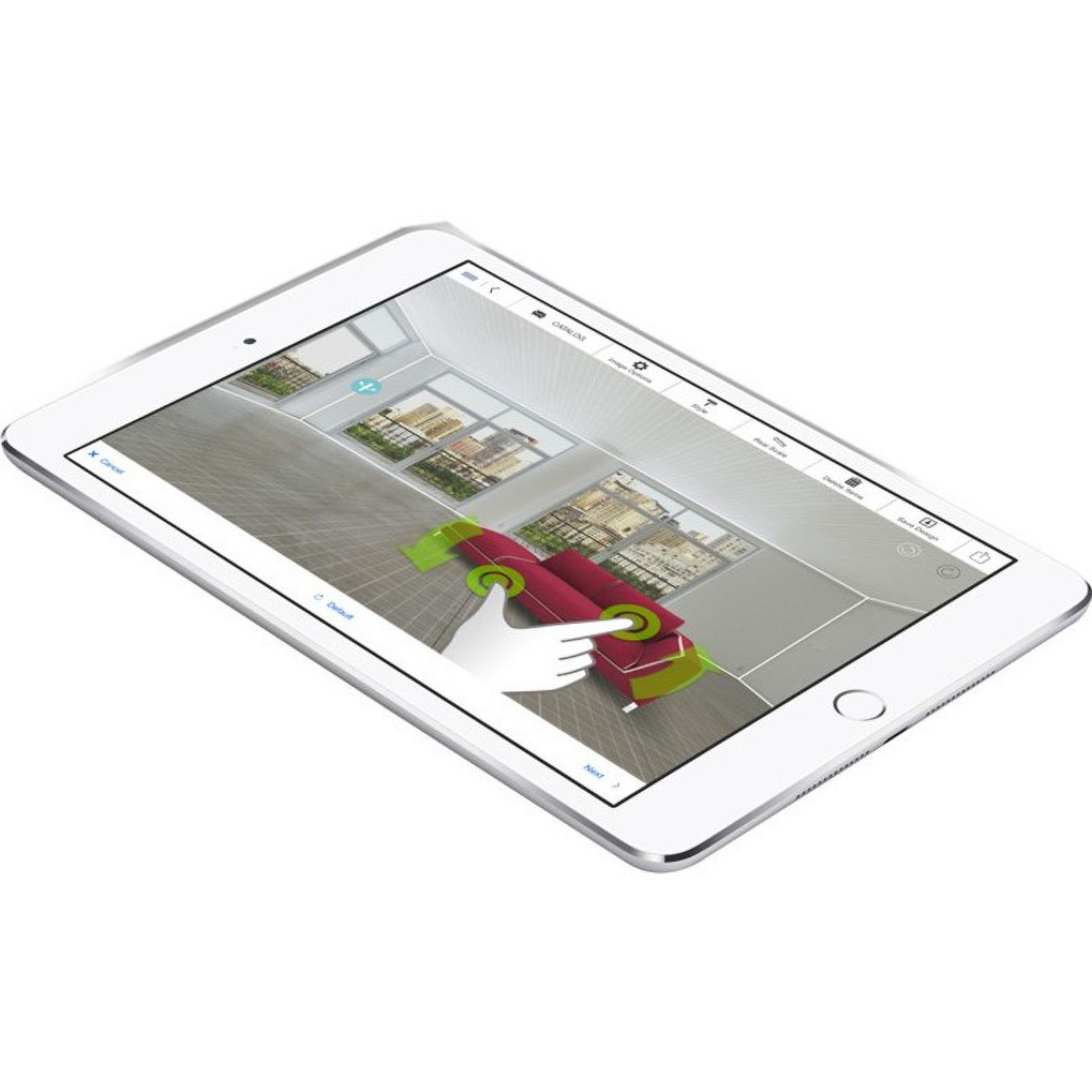 Apple iPad mini 3 Tablet, 7.9" QXGA, Cyclone Dual-core (2 Core) 1.30 GHz, 128 GB Storage, iOS 8, 4G, Silver - image 4 of 7