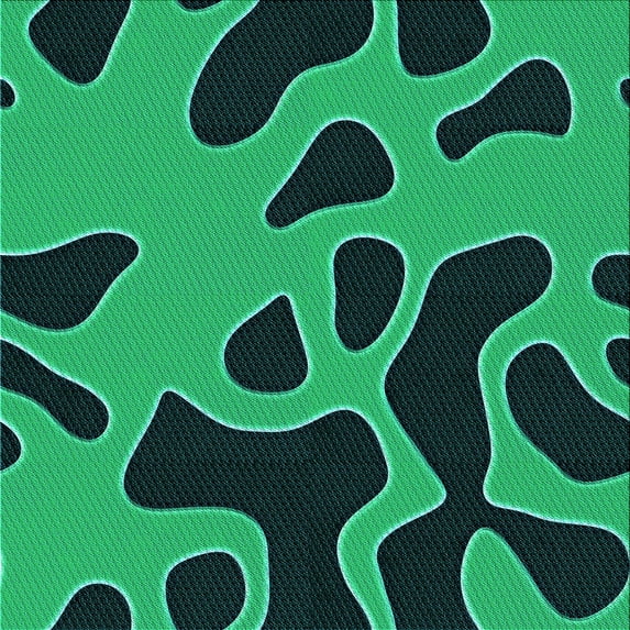 Ahgly Company Indoor Square Patterned SpringGreen Area Rugs, 7' Square