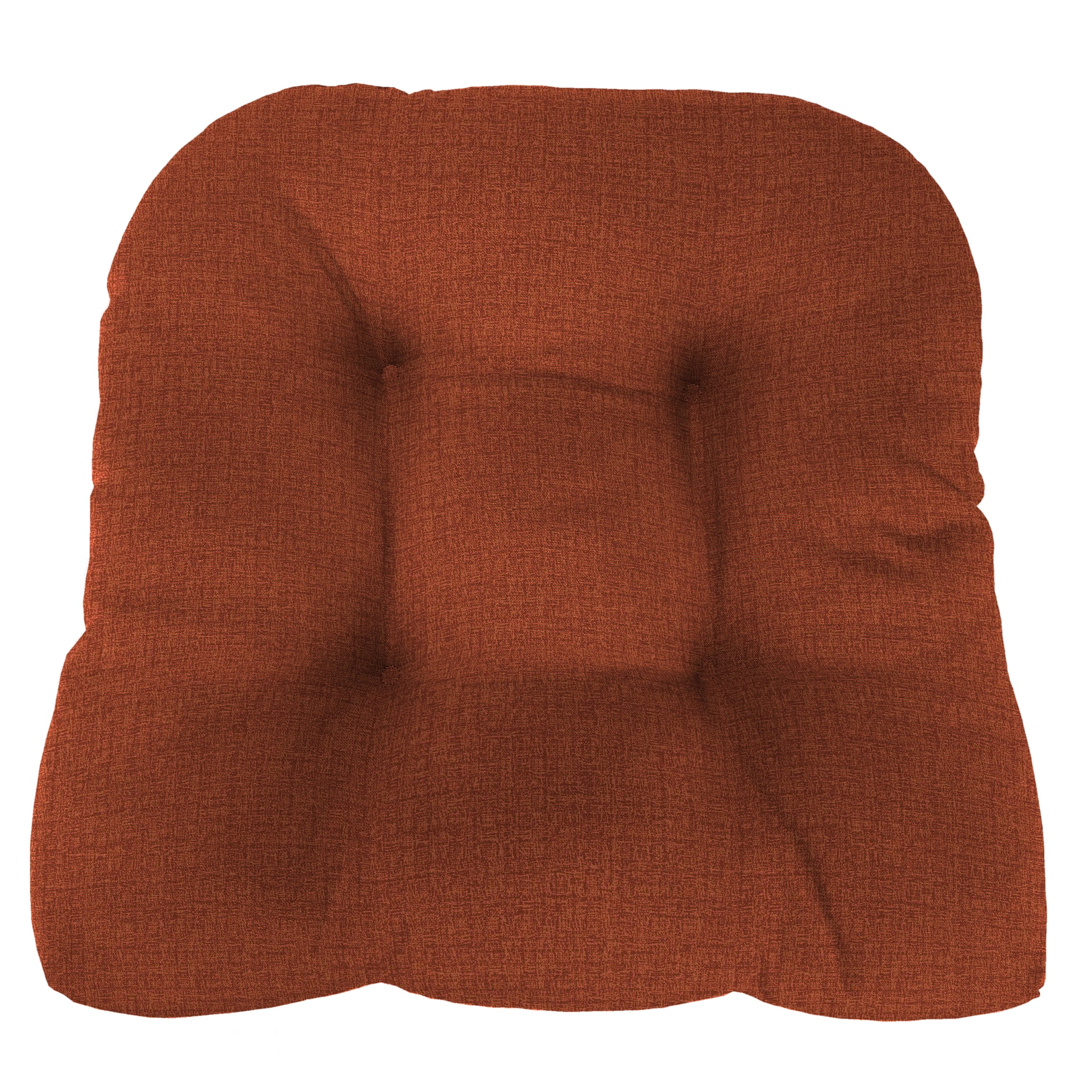 Jordan Manufacturing 3-Piece McHusk Brick Red Solid Tufted Outdoor Cushion with 1 Wicker Bench Cushion and 2 Wicker Seat Cushions