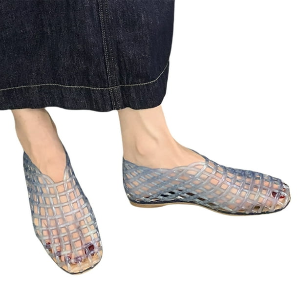 Zapatos Playa para Mujer Planos Con Punta Cuadrada Ligeros La Verano