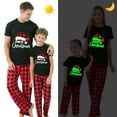 thumbnail image 2 of Pijama familiar a juego de Navidad, Conjunto de pijama rojo luminoso con sombrero de Navidad brillante, 2 of 3