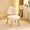 Beige, variant on Ktaxon Blended Chenille Armless Vanity Chair Cloud Backrest Desk Chair, Rubber Wood Makeup Chair for Bedroom Living Room Office Reading Room Pink