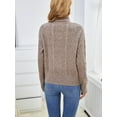 thumbnail image 5 of BERTHMEER Oversized Sweaters Womens Brown Turtleneck Sweaters for Women Long Sleeve Pullover Sweaters Turtle Necks Tops Vintage Sweaters, 5 of 6