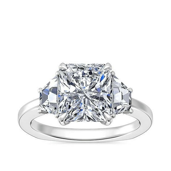 1.00 Ct Elegant Three Stone Design VS1-Clarity Radiant Cut Natural Diamond Proposal Ring for her Solid 14K White Gold by Diamond-Capitals Size 7