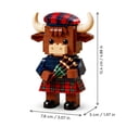 thumbnail image 2 of Highland Cow Building Blocks Set, Collectible Animal Building Toy, Creative Scottish Cow Bagpiper Brick Set for Adults & Teens, DIY Home Office Decor, STEM Education-Gift Ideas, 2 of 9