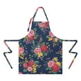 thumbnail image 2 of Pioneer Flower Floral Print Pattern Apron-Garden Aprons for Women with Pockets-Cotton Linen Waterproof Kitchen Cooking Gardening Aprons Adjustable for Kitchen,Cooking,BBQ and Salon 33x27 Inch, 2 of 7