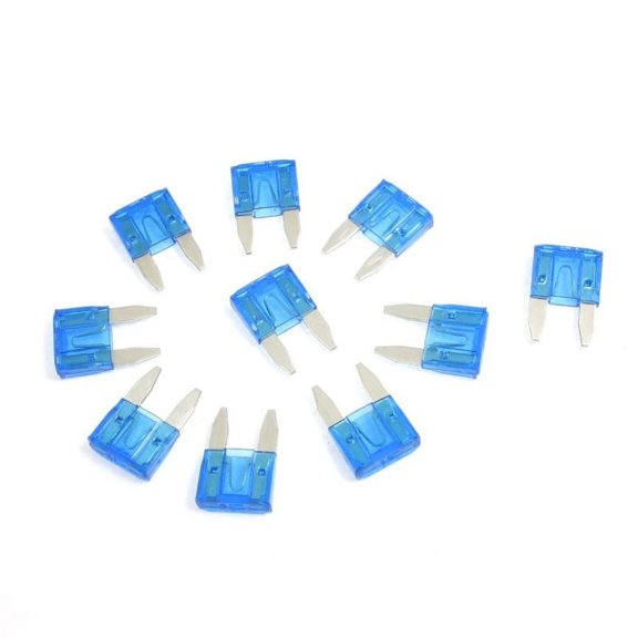 10 x mini blade fuse for automotive fuse flat 15 A blue