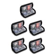 thumbnail image 2 of tamizeot Memory Card Zipper Closure Bag Storage Case Traveling Padded Interior Dustproof Protective Carrying Pouch Protector Black 5Set, 2 of 6