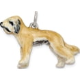 thumbnail image 1 of Sterling Silver Enameled Briard Charm (19 X 29) Made In United States qc6381, 1 of 5