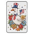 thumbnail image 3 of Patriotic Goose Floral Fourth July Waterproof Picnic Blanket with Foldable Zipper, Suitable for Outdoor Use, Suitable for Travel, Camping, Beaches, Parks, Grasslands, Picnic Blanket Accessories, 3 of 8