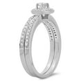 thumbnail image 2 of Dazzlingrock Collection 0.50 Carat (ctw) 10K Round Diamond Ladies Bridal Halo Engagement Ring Set 1/2 CT, White Gold, Size 9, 2 of 4