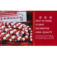 thumbnail image 4 of Ornativity Red and White Garland - Rustic Christmas Wooden Farmhouse Country Wood Beaded Home and Holiday Garland Tree Decorations Boho Strand of Beads, 4 of 6