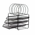 thumbnail image 4 of HGMart Desk File Organizer with 5 Stacking Magazine Sorter Rack and 3-Tier Letter Tray for Home and Office, Black, 4 of 7