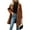 Brown, variant on Lentta Women's Winter Wool Blend Coat Casual Notch Lapel Mid-Long Double-Breasted Peacoat Jacket Outwear