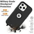 thumbnail image 6 of Njjex Shockproof Silicone Plastic Cell Phone Case for Apple iPhone 13 Pro 13 13 Pro Max, Black, 6 of 7
