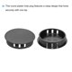 thumbnail image 4 of Uxcell 64Pcs 42mm(1 3/4') Tapones redondos negros de nylon plástico tipo empotrado para insertar tapones de extremo para tubos de bloqueo, 4 of 6